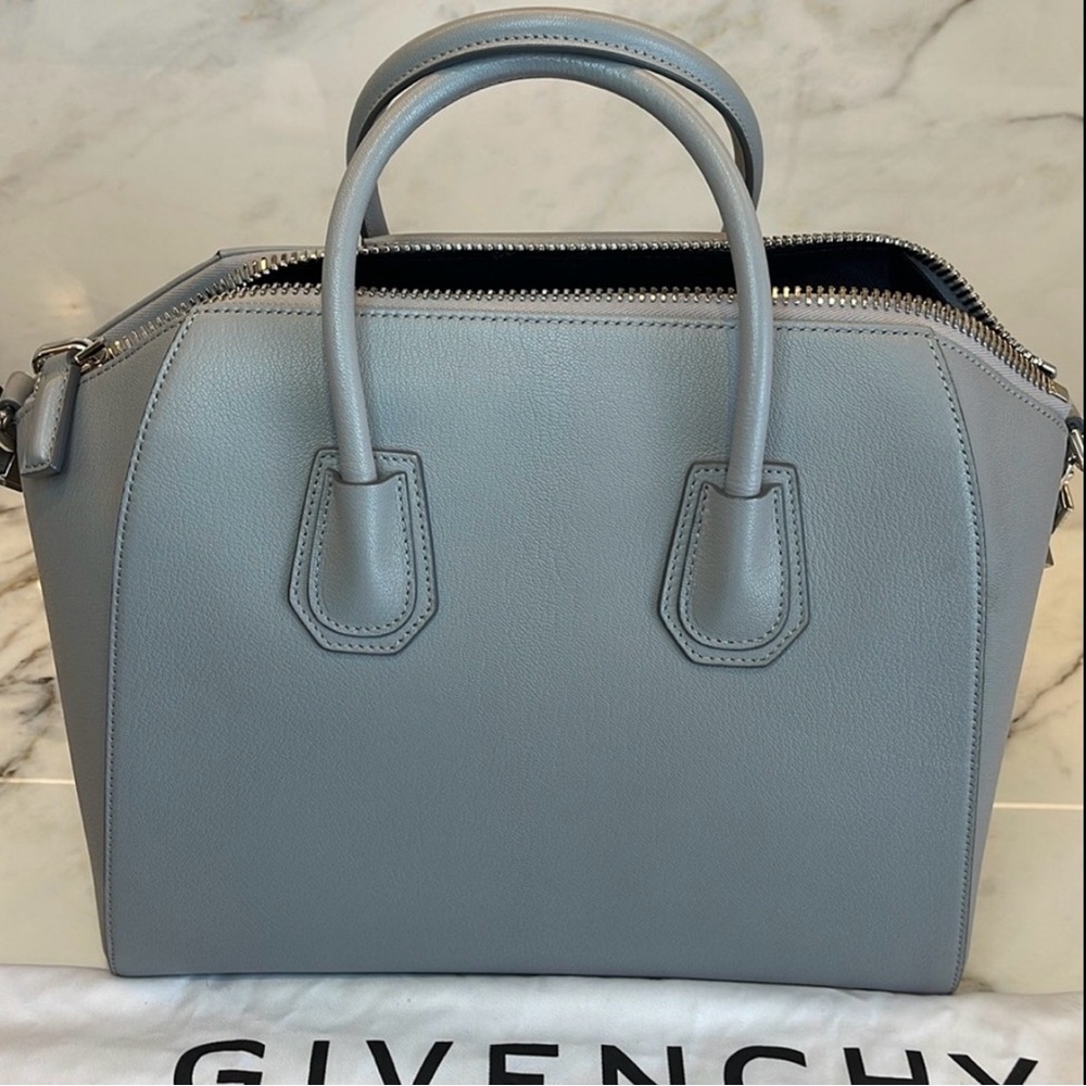 Givenchy Antigona Medium Leather Satchel | Grey | NEW - Picture 7 of 16